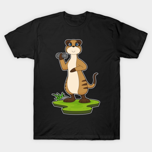 Meerkat Strength training Dumbbell T-Shirt by Markus Schnabel